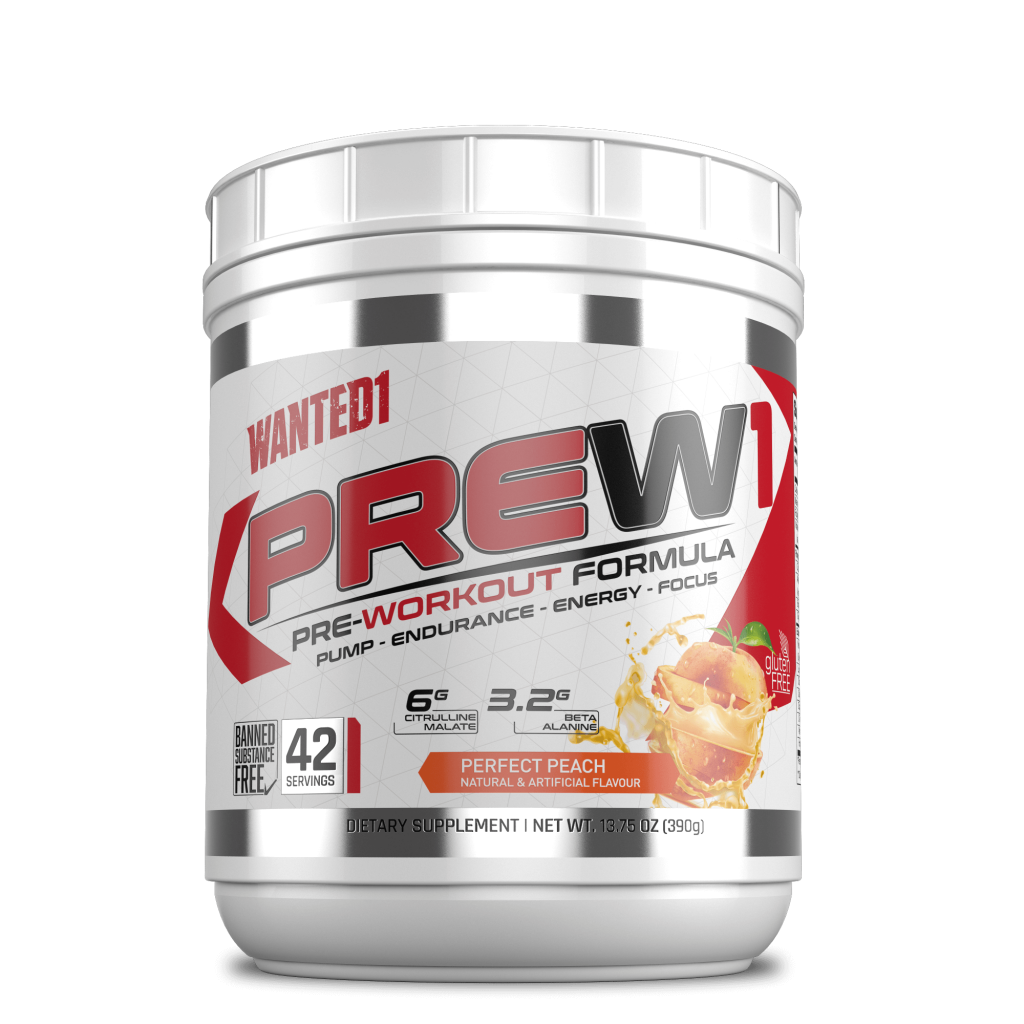 Wanted 1 Pre-workout peach product