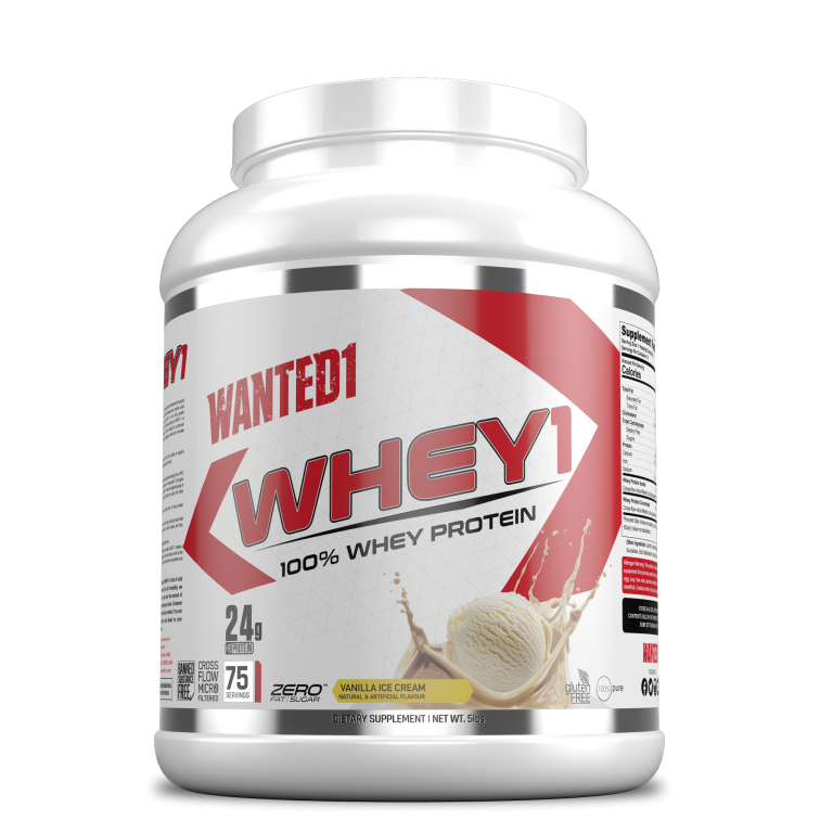 Wanted1 vanille whey protein 5lb